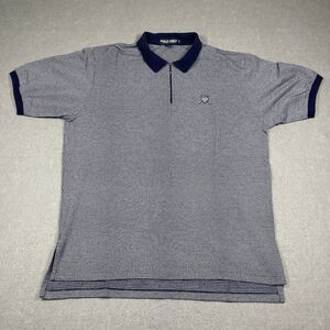 VTG Polo Golf Ralph Lauren Shirt Mens XL Blue Square Geometric 1/4 Zip